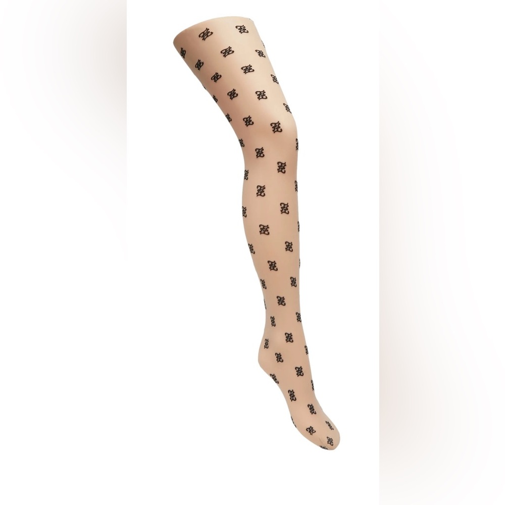 Fendi Embroidered FF logo tights Nude Iii